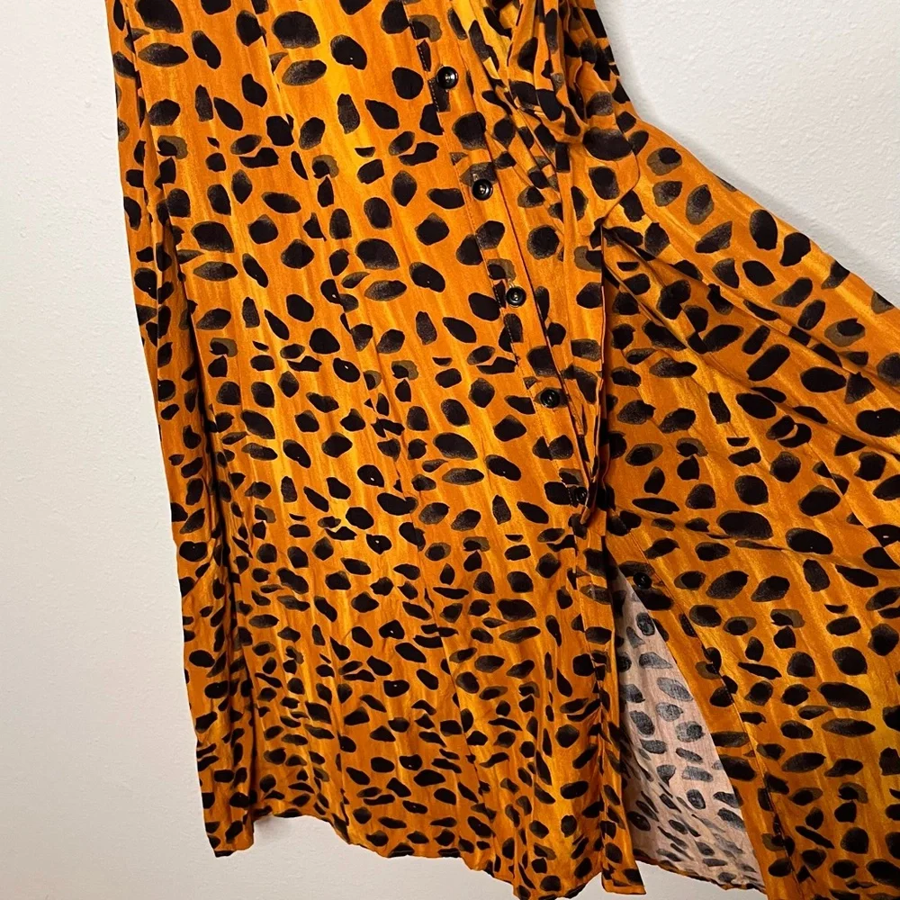 ANTHROPOLOGIE Porridge Vianne Maxi Women's Dress Size 16W Cheetah Leopard Print - Picture 10 of 14